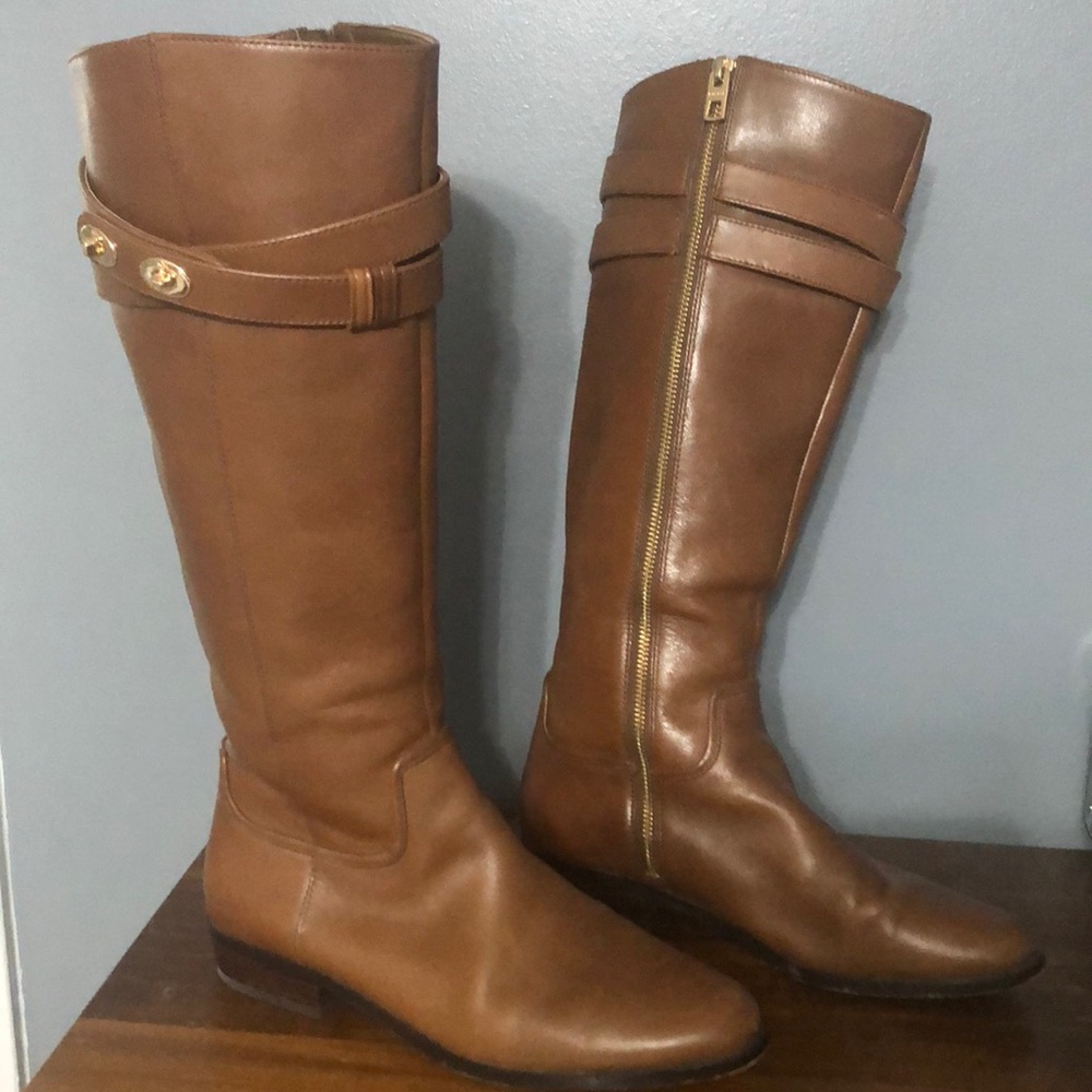 Coach Brown Over the Knee Boots - Picture 3 of 16
